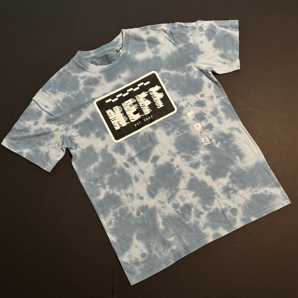 2/$24 💥 NEW (S) Neff Speedy Light Blue Cloud Tie Dye Wash T-Shirt (4450)
